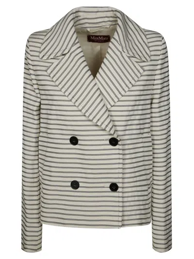 Max Mara Assuan Peacoat Stripes In Neutral