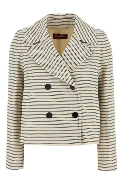 MAX MARA ASSUAN STRIPED DOUBLE-BREASTED JACKET