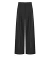 Max Mara Black Polyester Casual Pants In Black