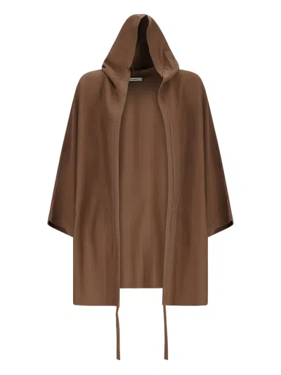 MAX MARA ASTER HOODED DRAWSTRING CARDIGAN