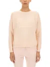 Max Mara Logo Detailed Crewneck Sweater In Beige