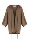 Max Mara Aster Virgin Wool Cardigan In Brown