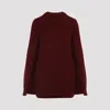 Max Mara Knit Mini Dress High Neckline In Red