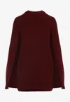 Max Mara Knit Mini Dress High Neckline In Red