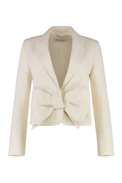 Max Mara Asturie Cotton Jacket In Neutral