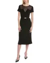 Max Mara Studio Asturie Abito Inserto Tulle In Black