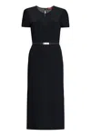 Max Mara Studio Asturie Abito Inserto Tulle In Blue