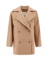 Max Mara Womens Camel Rebus Notch-lapel Relaxed-fit Wool And Cashmere Coat In Beige