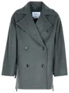 Max Mara Asturie1234 Grey Cashmere Blend Coat In Grey