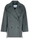 Max Mara Asturie1234 Grey Cashmere Blend Coat In Grey