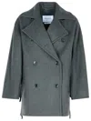 Max Mara Asturie1234 Grey Cashmere Blend Coat In Gray