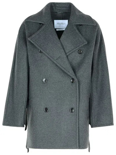 Max Mara Asturie1234 Grey Cashmere Blend Coat In Gray