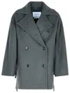 Max Mara Asturie1234 Grey Cashmere Blend Coat In Grey
