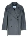 Max Mara Asturie1234 Grey Cashmere Blend Coat In Gray