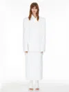 Max Mara Asymmetric Double-breasted Blazer In White
