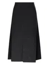 Max Mara Asymmetric-hem Midi Skirt In Black