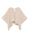 Max Mara Serra Wool-blend Poncho In Brown