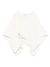 Max Mara Asymmetric Cape In White