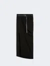Max Mara Asymmetric Skirt With Draping In Black