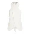 Max Mara Asymmetric Tie Waistcoat In White