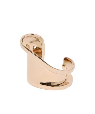 Max Mara Asymmetrical Bracelet In Gold