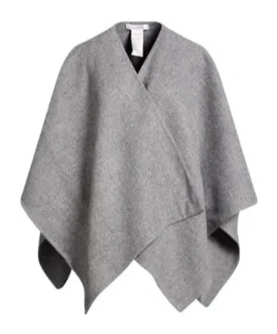 Max Mara Asymmetrical Cape In Gray