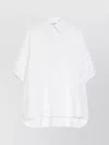 Max Mara Asymmetrical Collared Blouse Drawstring