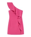 Max Mara One-shoulder Ruffled Dress In Pink