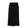 Max Mara Maxi Black Skirt With Invisible Zipò In Polyamide And Cotton Woman In Black