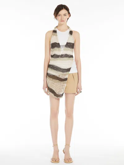 Max Mara Asymmetrical Top In Coffee