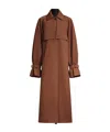 Max Mara Atelier Belted Button Detailed Coat In Tobacco Color