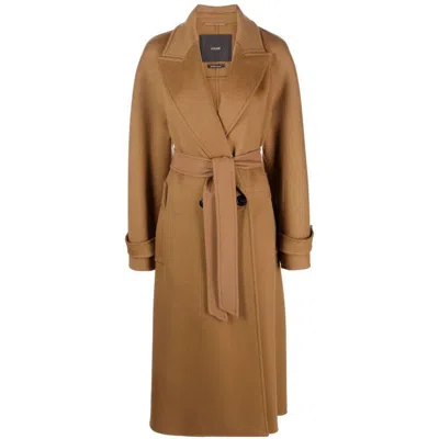 Max Mara Adda Cashmere Coat In Brown