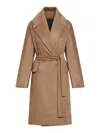 Max Mara Long-sleeved Coat In Beige