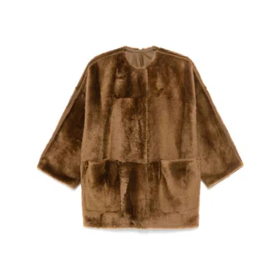 Max Mara Atelier Outerwears In Brown