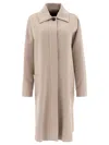 Max Mara Button Detailed Long-sleeved Coat In Beige