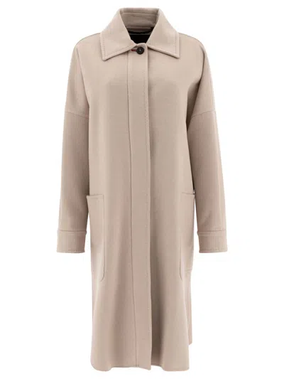 Max Mara Oversize Coat In Cashmere In Beige