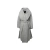 Max Mara Race Long Coat In Gray