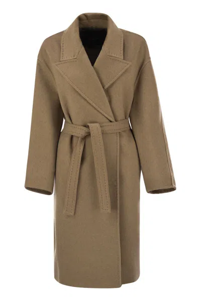 Max Mara Atelier Valle Coat In Brown