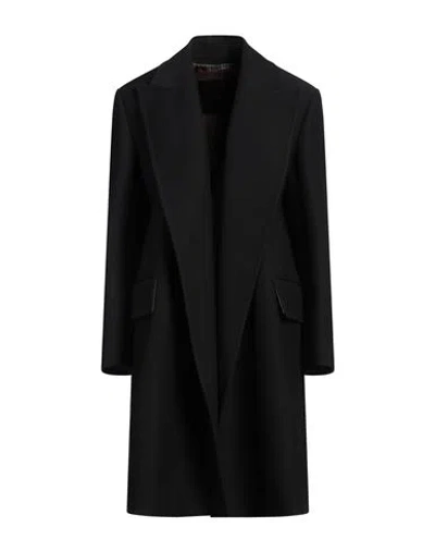 Max Mara Atelier Woman Coat Black Size 8 Virgin Wool, Silk