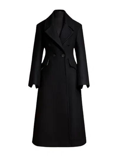 MAX MARA ATELIER  WOOL AND CASHMERE CLOTH FROCK COAT