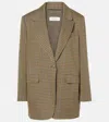 Max Mara Atlanta Houndstooth Wool-blend Blazer In Brown