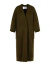 Max Mara Moss Green Cardigan In Wool And Cashmere In Green