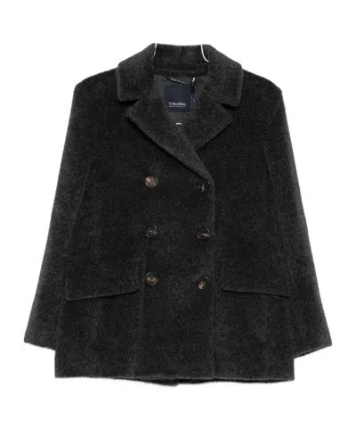 Max Mara Attilio Coat In Gray