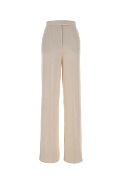 Max Mara Attinia Wool Pant In White