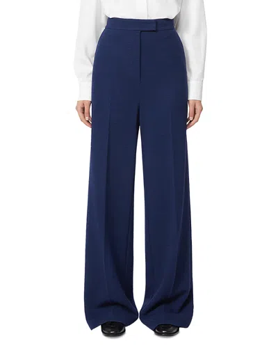 Max Mara Attinia Wool Pants In Blue