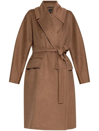 Max Mara Attuale Coat In Brown