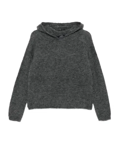Max Mara 's  Attuale Knitted Hoodie In Gray
