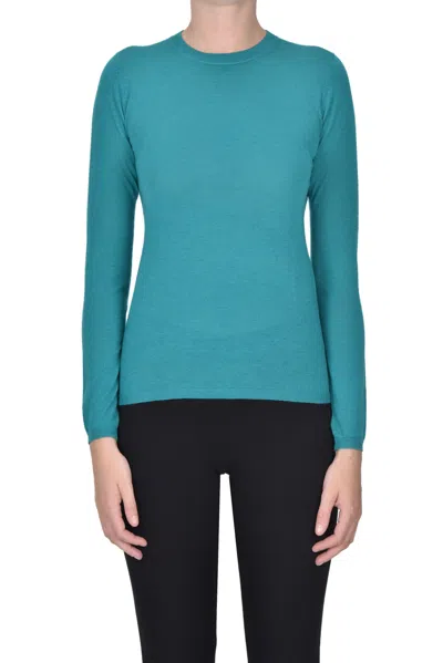 Max Mara Atzeco Cashmere Pullover In Blue