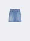 Max Mara Authentic Denim Mini Skirt In Blue