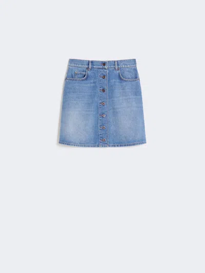 Max Mara Authentic Denim Mini Skirt In Blue